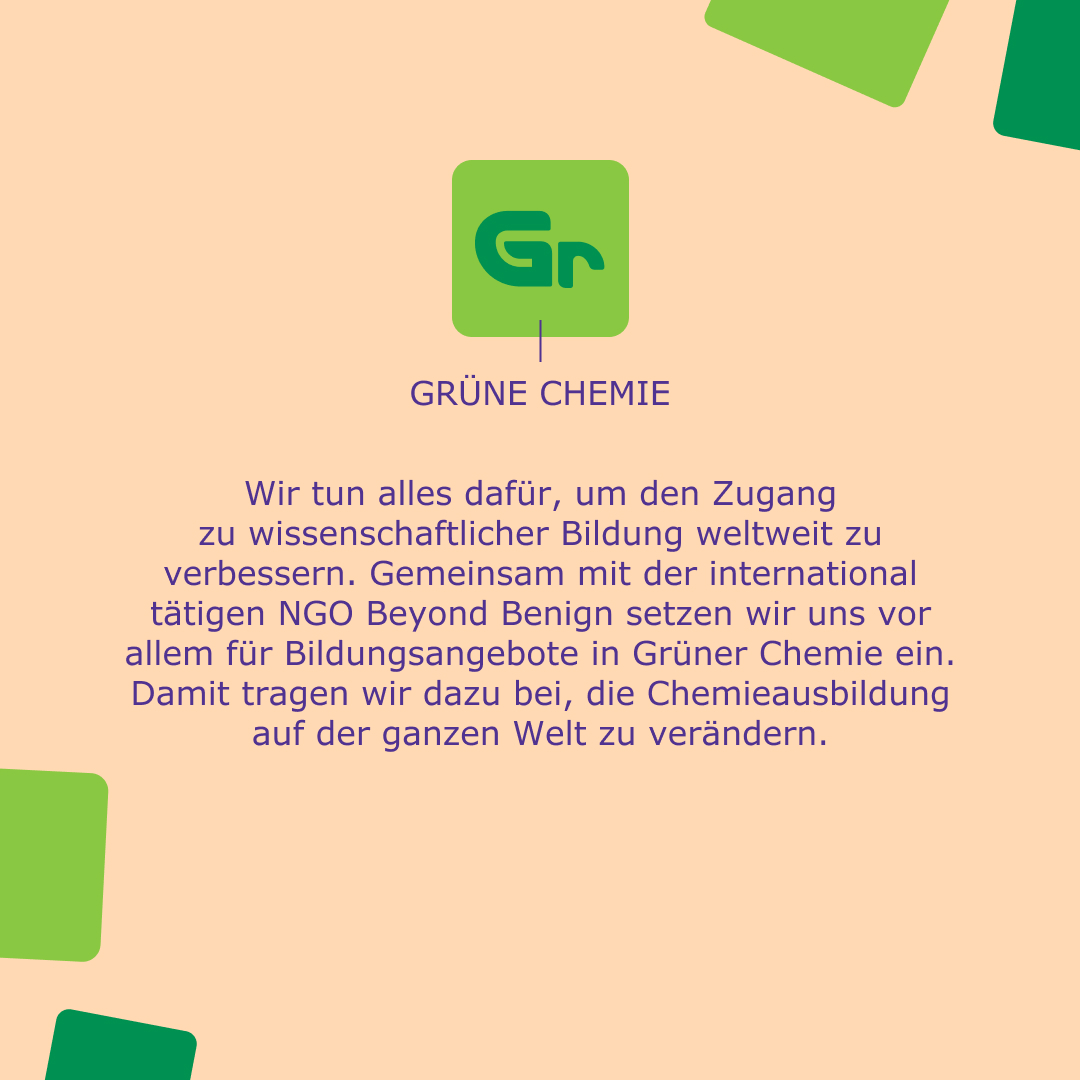 Slider – Globaler Bildungszugang zu Grüner Chemie (Textslide)
