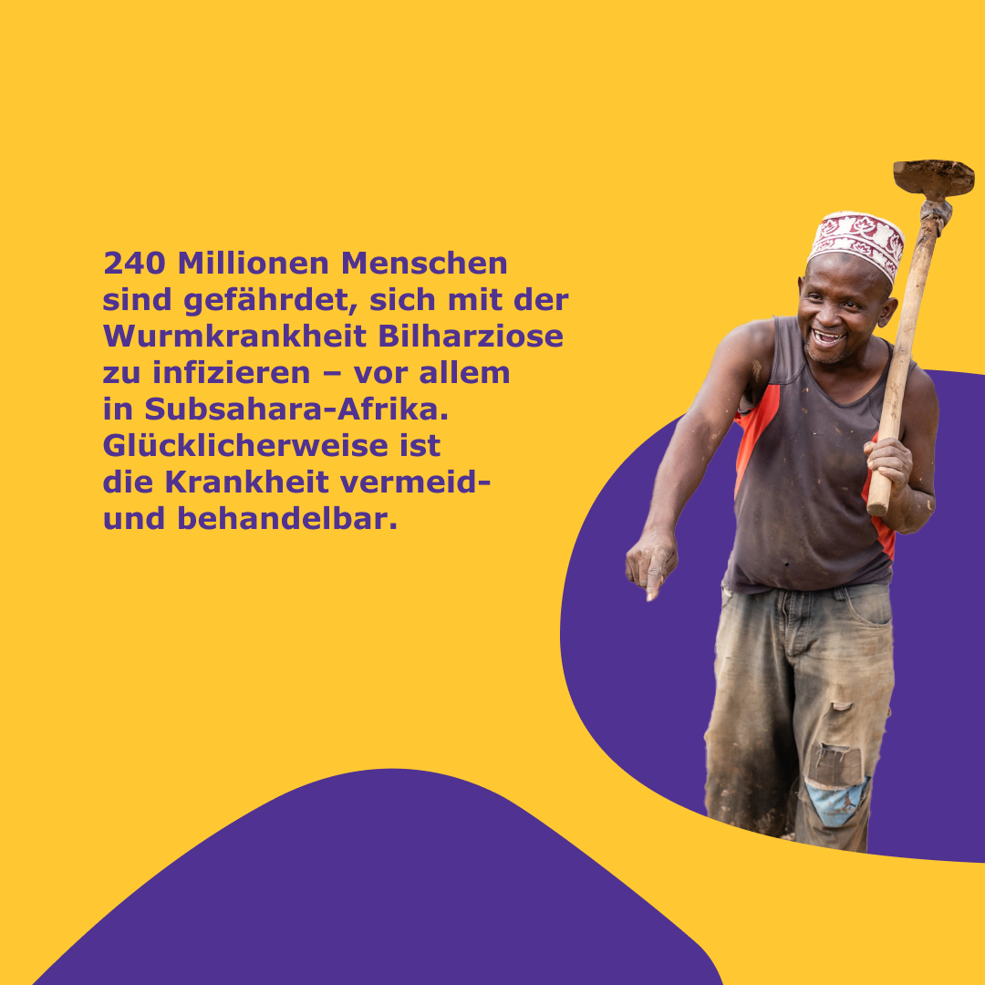 Slider – Zwei Milliarden gespendete Tabletten zur Bekämpfung von Bilharziose (Textslide)